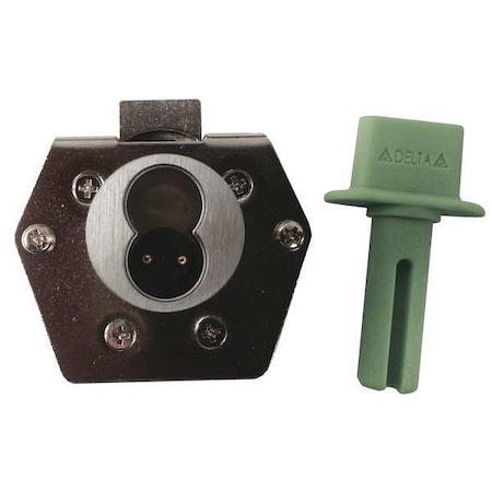 Interchangeable Core Drawer Dead Latch, Brushed Chrome, 1-1/16 For Door Thickness, 0 Number of Keys MPN:G DI1125L375BCRV1