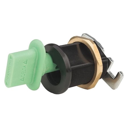 Interchangeable Core Keyed Cam Lock, Black, 1 1/4 in For Door Thickness, 0 Number of Keys MPN:G085055