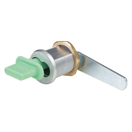 Interchangeable Core Keyed Cam Lock, Brushed Chrome, 1 1/4 in For Door Thickness, 0 Number of Keys MPN:G085058A