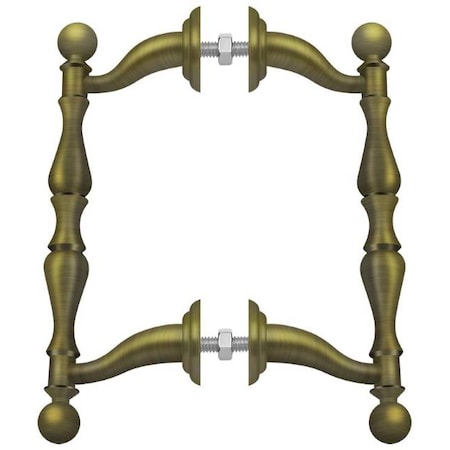 Off-Set Handle Pull, Back-To-Back Set Antique Brass MPN:OHP620U5