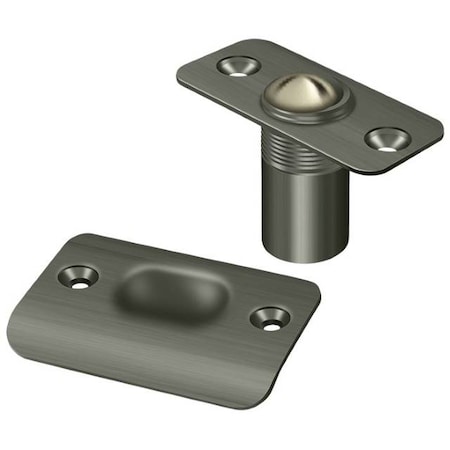 Ball Catch, Round Corners Antique Nickel MPN:BC218RU15A