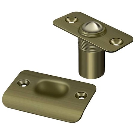 Ball Catch, Round Corners Antique Brass MPN:BC218RU5