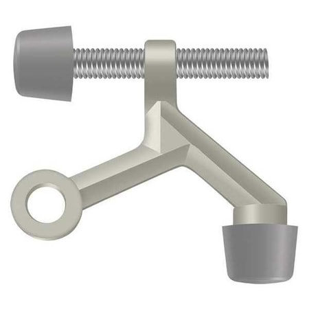 Door Stop, Zinc, Silver, 1-7/8