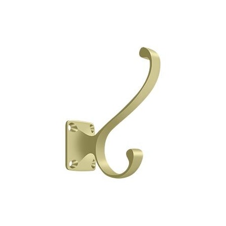 Heavy Duty, Coat & Hat Hook Unlacquered Bright Brass MPN:CAHH35U3-UNL