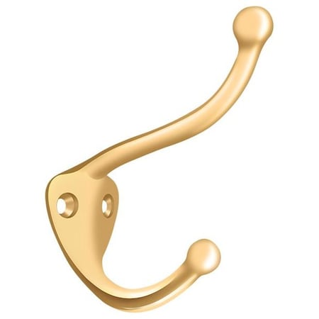 Coat & Hat Hook Lifetime Brass MPN:CAHH3CR003
