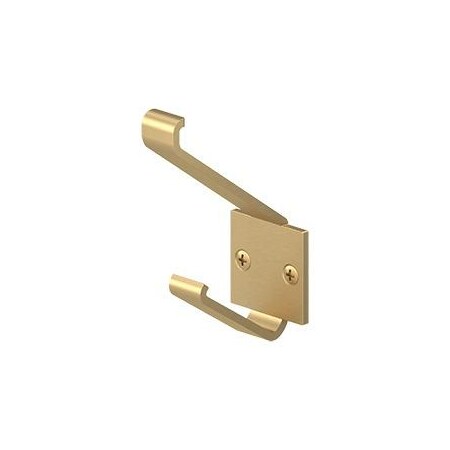 Double Modern Hook Satin Brass MPN:MH12U4