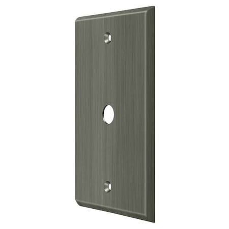 Cable Cover Switch Plate, Number of Gangs: 1 Solid Brass, Antique Nickel Finish MPN:CPC4764U15A