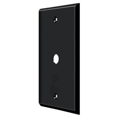 Cable Cover Switch Plate, Number of Gangs: 1 Solid Brass, Paint Black Finish MPN:CPC4764U19