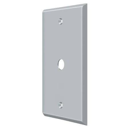 Cable Cover Switch Plate, Number of Gangs: 1 Solid Brass, Brushed Chrome Finish MPN:CPC4764U26D