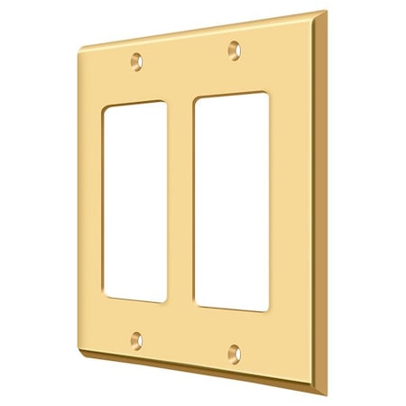 Double Rocker Switch Plate, Number of Gangs: 2 Solid Brass, PVD Polished Brass Finish MPN:SWP4741CR003