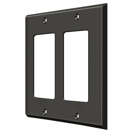 Double Rocker Switch Plate, Number of Gangs: 2 Solid Brass, Oil Rubbed Bronze Finish MPN:SWP4741U10B