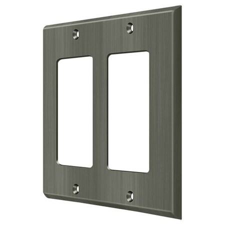 Switch Plate, Double Rocker Antique Nickel MPN:SWP4741U15A