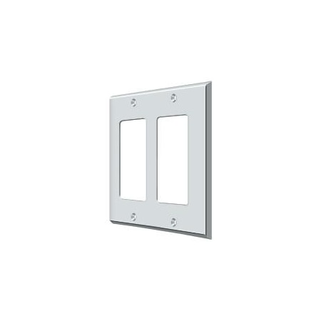 Double Rocker Switch Plate, Number of Gangs: 2 Solid Brass, Polished Chrome Plated Finish MPN:SWP4741U26