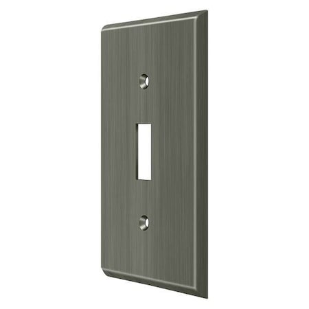 Single Standard Switch Plate, Number of Gangs: 1 Solid Brass, Antique Nickel Finish MPN:SWP4751U15A