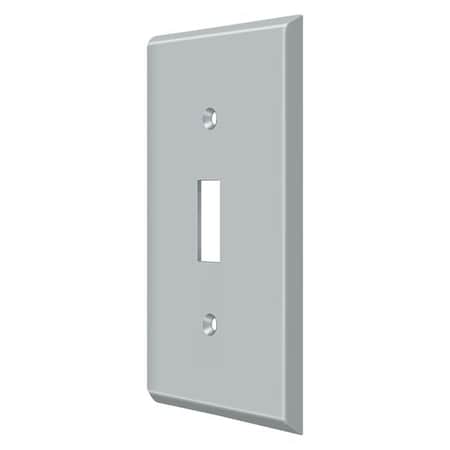 Single Switch Cutout Switch Plate, Number of Gangs: 1 Solid Brass, Brushed Chrome Finish MPN:SWP4751U26D