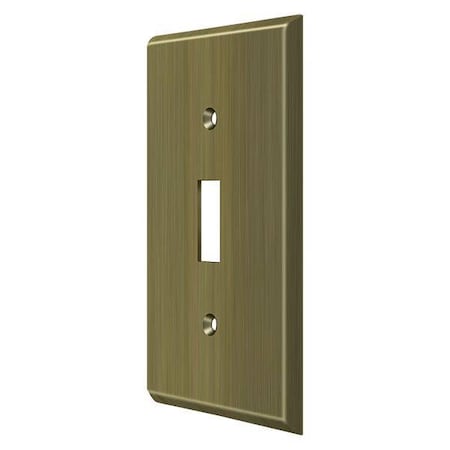 Single Switch Cutout Switch Plate, Number of Gangs: 1 Solid Brass, Antique Brass Finish MPN:SWP4751U5