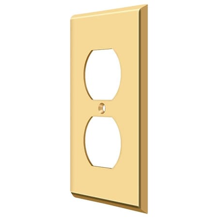 Double Outlet Switch Plate, Number of Gangs: 1 Solid Brass, PVD Polished Brass Finish MPN:SWP4752CR003