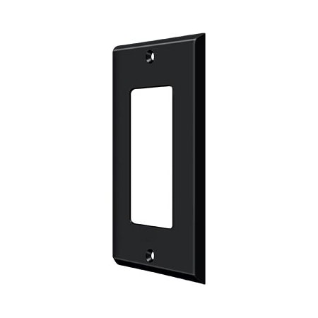 Single Rocker Switch Plate, Number of Gangs: 1 Solid Brass, Paint Black Finish MPN:SWP4754U19