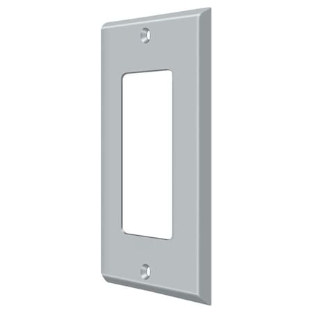 Single Rocker Switch Plate, Number of Gangs: 1 Solid Brass, Brushed Chrome Finish MPN:SWP4754U26D