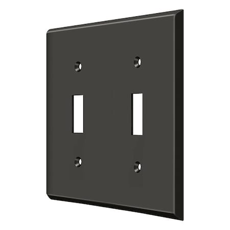 Double Standard Switch Plate, Number of Gangs: 2 Solid Brass, Oil Rubbed Bronze Finish MPN:SWP4761U10B