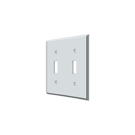 Double Standard Switch Plate, Number of Gangs: 2 Solid Brass, Polished Chrome Plated Finish MPN:SWP4761U26