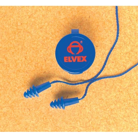Quattro™ Reusable Foam Ear Plugs, Flanged Shape, 25 dB, Blue, 50 PK MPN:EP-412