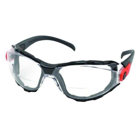 RX, Reader Safety Glasses, Anti-Fog & Anti-Scratch, Clear Lens, Black Frame, Frameless, Wraparound MPN:RX-GG-40C-AF-2.5