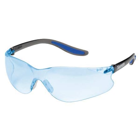 Xenon, Safety Glasses, Uncoated, Blue Lens, Black Frame, Frameless MPN:SG-14B