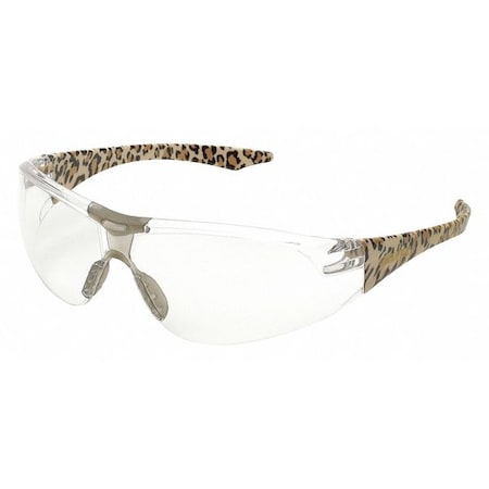 Avion, Safety Glasses, Anti-Scratch, Clear Lens, Leopard Print Frame, Half-Frame MPN:SG-18C-LEO