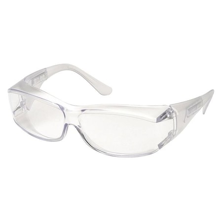 OVR-Spec III, Safety Glasses, Anti-Scratch, Clear Lens, Clear Frame, Full-Frame MPN:SG-57C