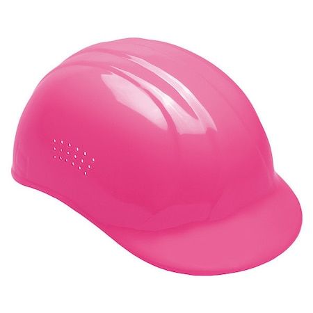 Bump Cap, Front Brim, HDPE, Pinlock Suspension, Hi-Visibility Pink, Fits Hat Size 6-1/2