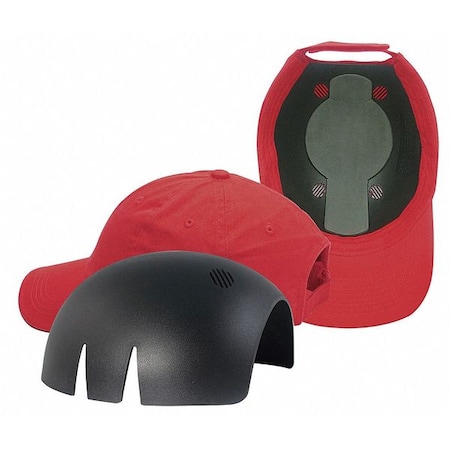 Bump Cap Insert, Compatible with 6-panel Baseball Cap, Venting, Fits Hat Size 6 3/4 to 7 3/4, Black MPN:WEL19402BK
