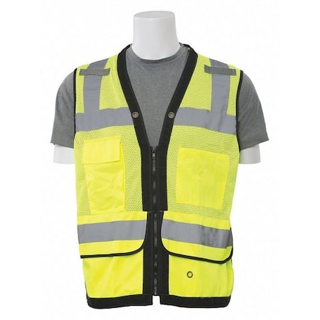 Safety Vest, Mesh, Surveyor, Hi-Viz, Lime, L MPN:WEL61232HLLG