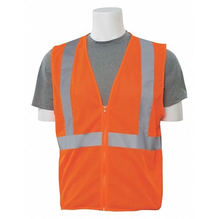 Safety Vest, Mesh, Hi-Viz, Orange, 2XL MPN:WEL61456HO2X
