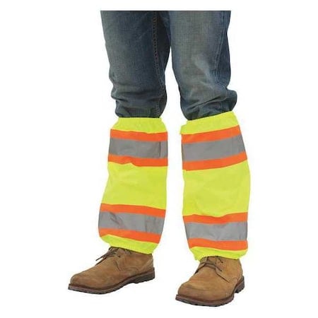 Leg Gaiters, Contrasting Trim, Hi-Viz, Lime, Polyester Oxford with PU Coating, One Size Fits All MPN:WEL61586LO