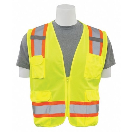 Safety Vest, ANSI, Hi-Viz, Lime, M MPN:WEL62151HLMD