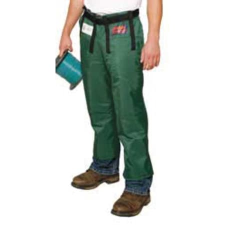 Chainsaw Chaps, Green, Nylon, Size Universal, 33 to 36 in Waist Size, 36 in Length MPN:WELJE802