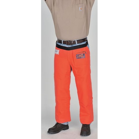 Chainsaw Chaps, Orange, Nylon, 36 in Length MPN:WELJE90236