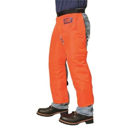 Chainsaw Chaps, Orange, Nylon, 24 in to 50 in Waist Size, 39 in Length MPN:WELJE94239