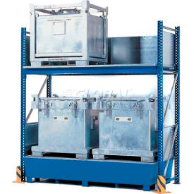 Denios K34-4610 4 IBC Steel Storage Rack with Sump K34-4610