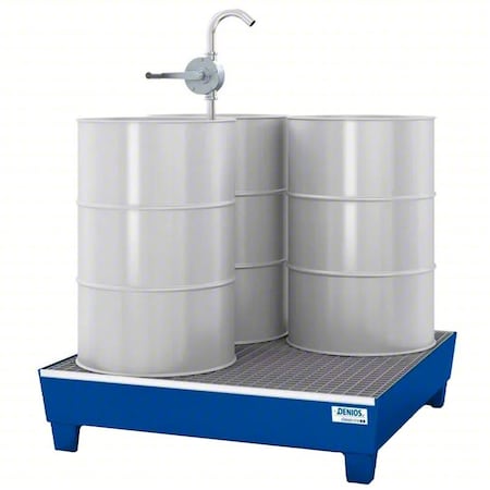 Spill Pallet, 66 gal Spill Capacity, 4 Drums, 2, 400 lb Load Capacity, Steel MPN:K19-3103