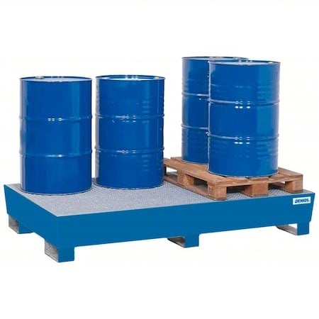 Spill Pallet, 95 gal Spill Capacity, 6 Drums, 3, 600 lb Load Capacity, Steel MPN:K19-3109