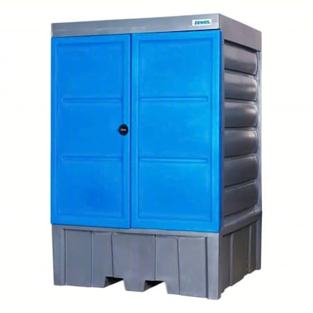 Corrosives Safety Storage Cabinet, 66 gal, 0 Shelves, Polyethylene, 61 in W x 92 in H x 61 1/2 in D MPN:K22-0550