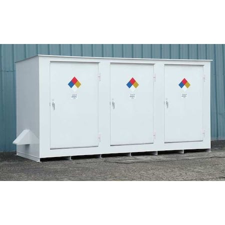 HazmatSafetyLocker, White, 98inH, Steel MPN:N05-3040