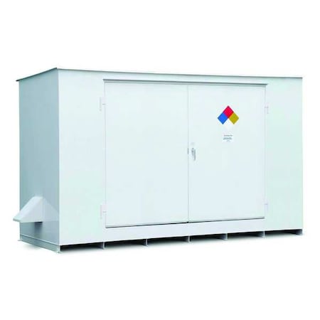 HazmatSafetyLocker, White, 102inH, Steel MPN:N05-4035