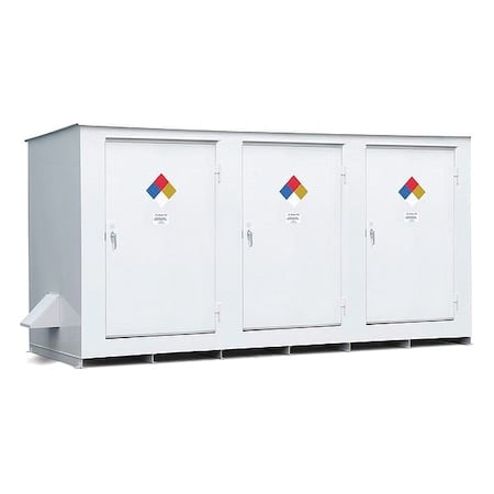HazmatSafetyLocker, White, 102inH, Steel MPN:N05-4040