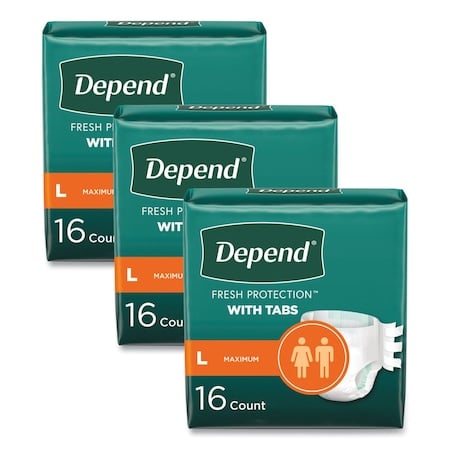 Incontinence Protection with Tabs, Large, 35