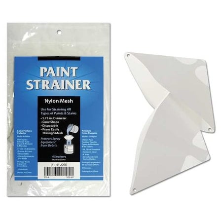 Cone Paint Strainer, Nylon Mesh, PK4 MPN:NS-4P