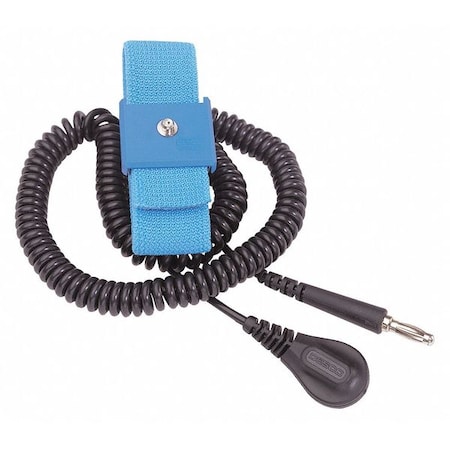 Wrist Strap, Silver Nylon, W 6 Ft Cord MPN:09070