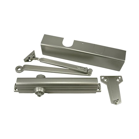 Door Closer, Aluminum Painted, Regular Arm, Adjustable Size 1-6, Full Plastic Cover MPN:DH-316-AL